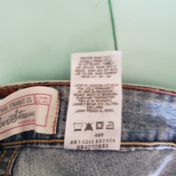 Levi Strauss Signature - Stretch Mid Rise Straight Leg - Bootcut -Misses 10 Long - Picture 7 of 10